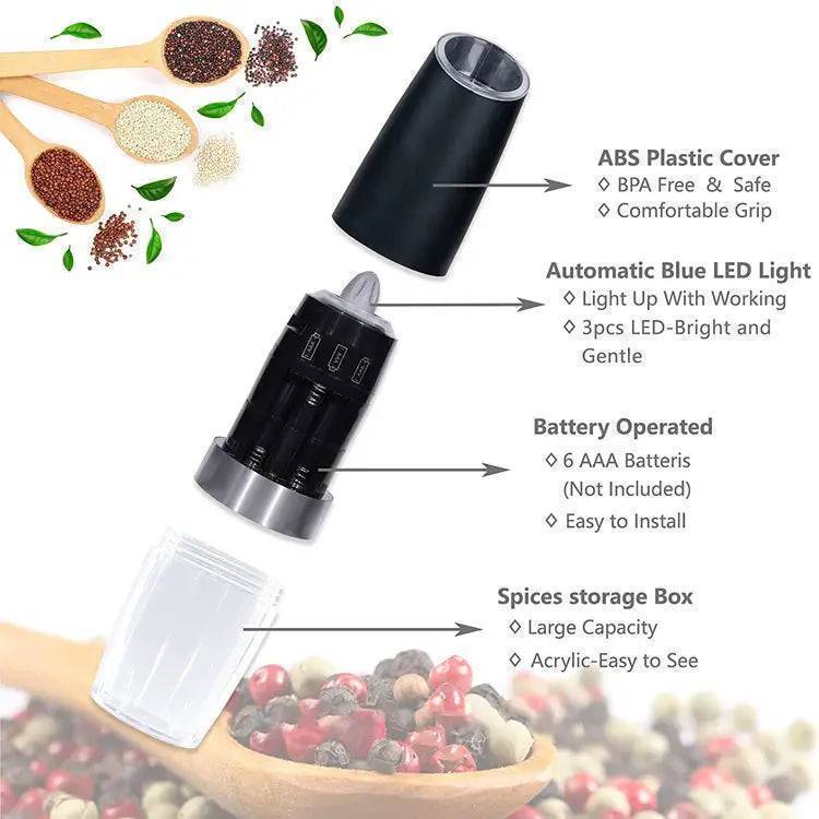 Electric Gravity Grinder for Pepper and Salt