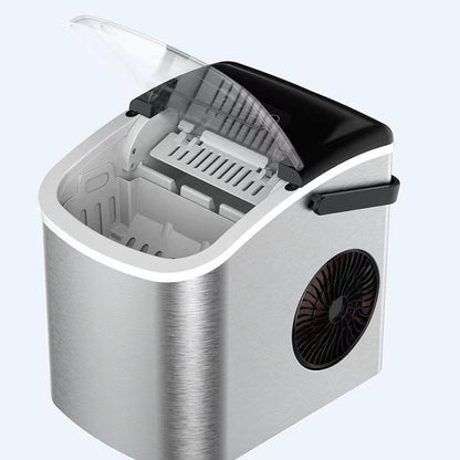 Compact Home Ice Machine: Fast Ice Maker for Small Spaces, Ice Full Protection, Easy Push-Button Operation