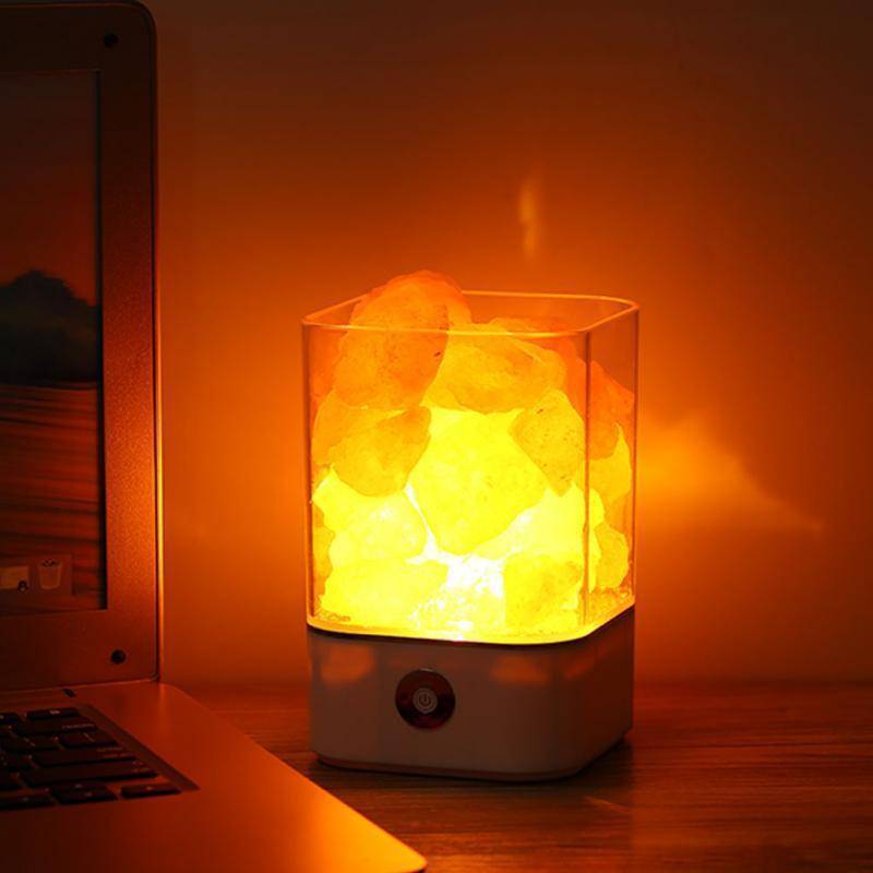 Crystal Natural Himalayan Salt Lamp for soothing ambiance2