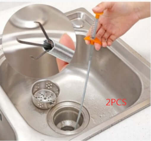 Household Hair Cleaner Drain Clog Remover - Efficient Kitchen Sink Spring Pipe Dredging Tool