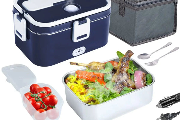 1.8L Electric Lunch Box with easy cleaning design, showcasing its dishwasher-safe features.