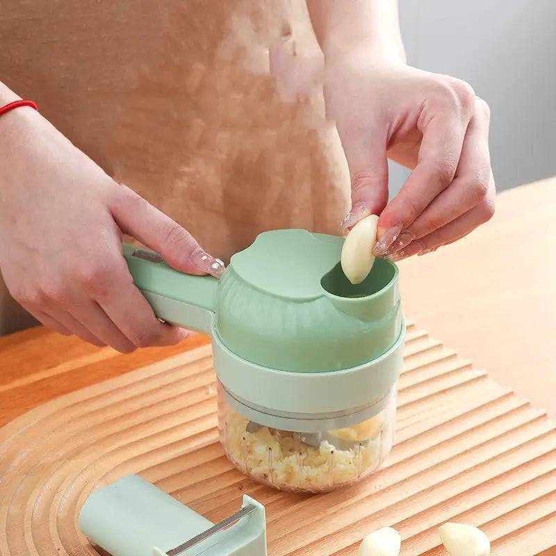 Creative and innovative kitchen gadgets including a handheld vegetable slicer, 4 in 1 veggie chopper, and unique must-have tools for home decor4