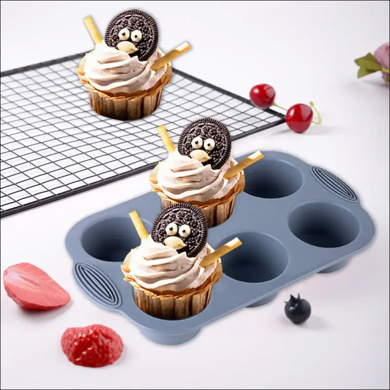 BakeMaster Silicone Muffin Tray-Chefio