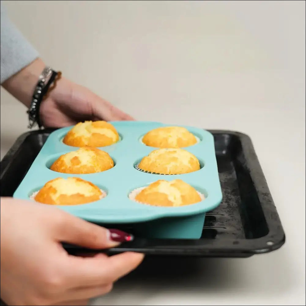 BakeMaster Silicone Muffin Tray-Chefio