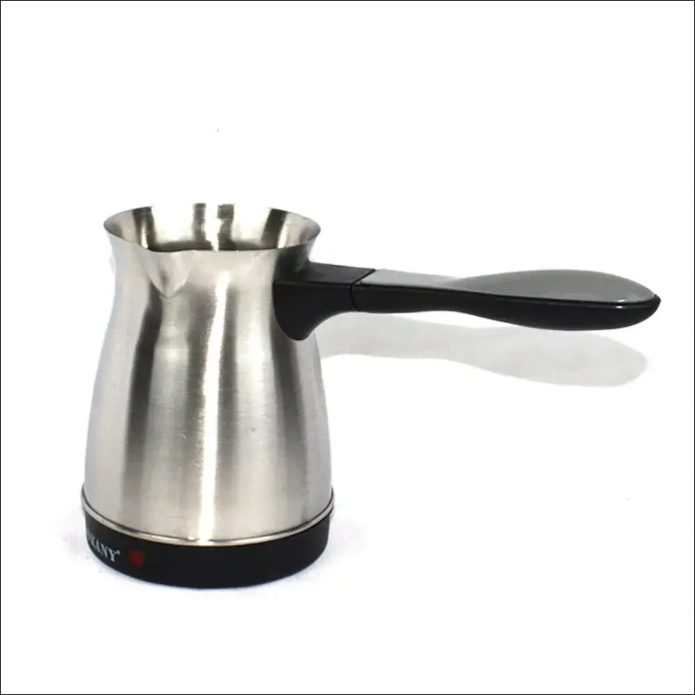 Stainless steel electric coffee maker for authentic Turkish and Greek coffee at home or on-the-go