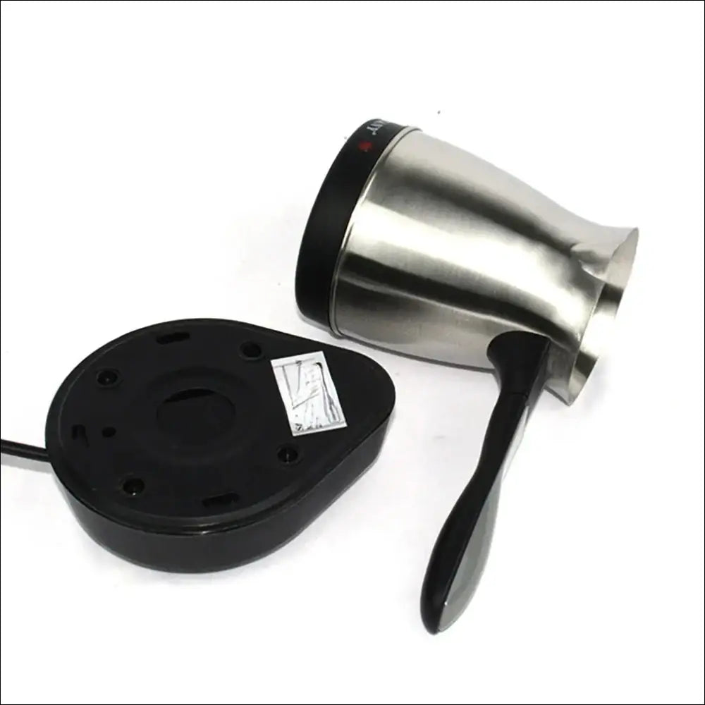 Stainless steel electric kettle with black base for perfect Turkish Greek coffee with BrewMaster Espresso