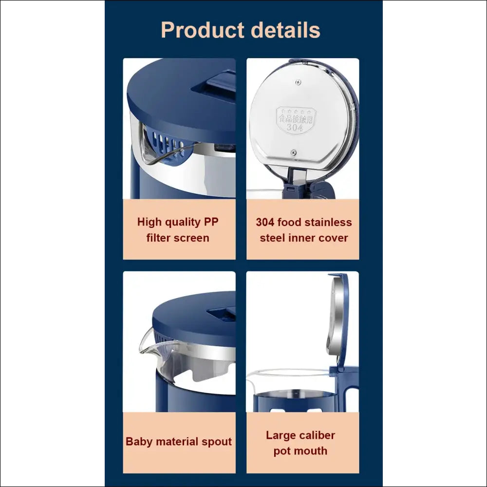 Kettle - Chefio Blue Boil Electric Kettle