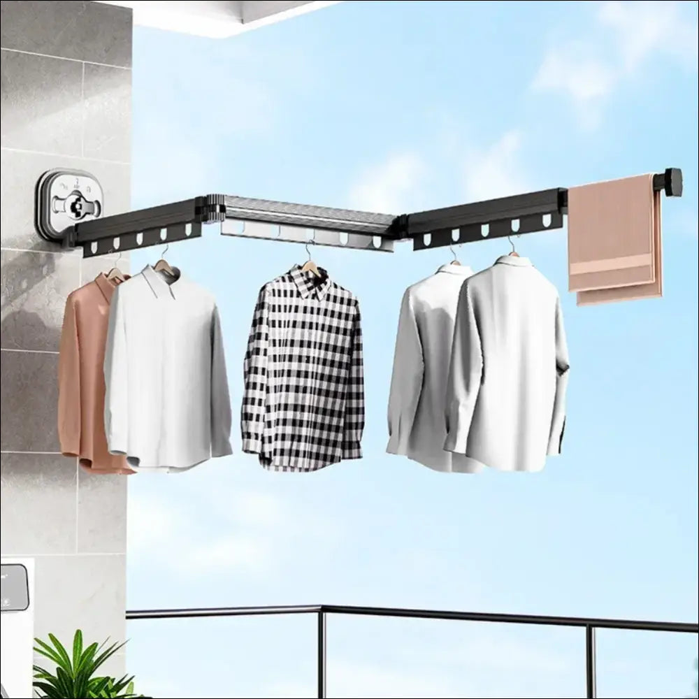 Elegant Fold-Away Drying Rack - Maximize Bathroom Space-Chefio