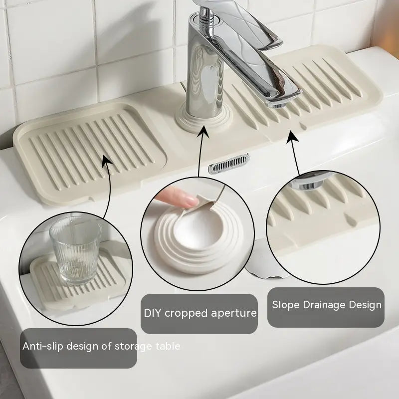 Faucet Drain Pad: Ultimate Silicone Sink Mat Say Goodbye