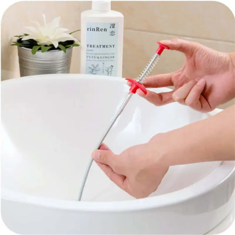 Household Hair Cleaner Drain Clog Remover - Efficient Kitchen Sink Spring Pipe Dredging Tool