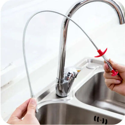 Household Hair Cleaner Drain Clog Remover - Efficient Kitchen Sink Spring Pipe Dredging Tool