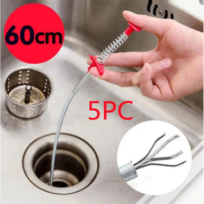 Household Hair Cleaner Drain Clog Remover - Efficient Kitchen Sink Spring Pipe Dredging Tool