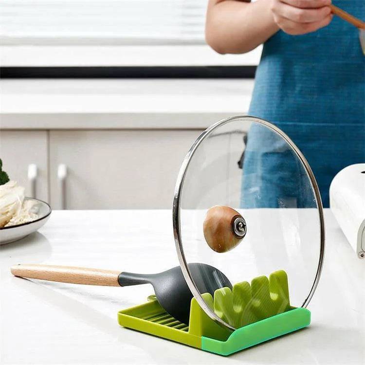 Home &amp; Kitchen - Elegant Silicone Spoon Holder For Kitchen