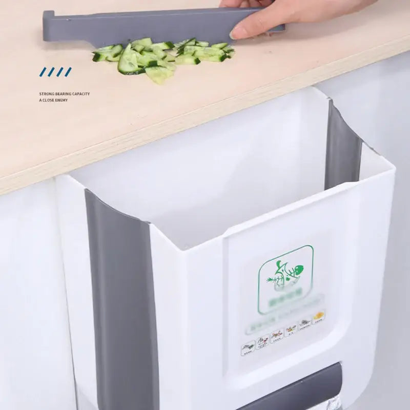 FoldAway Kitchen Trash Bin-Chefio