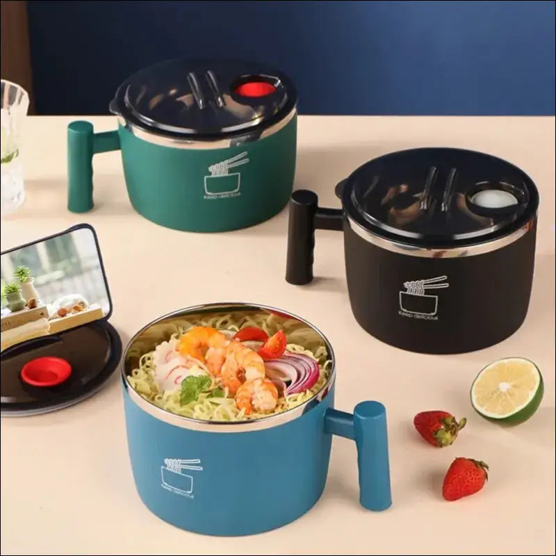 Portable Noodle Bowl with Lid-Chefio