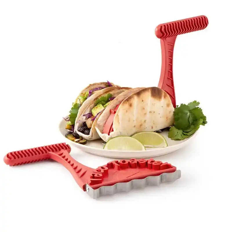 Taco-shaped food holder.