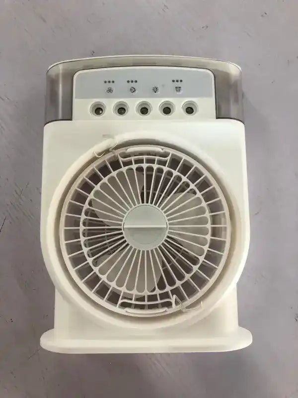 White portable air cooler.